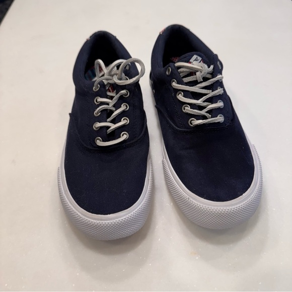 Sperry Top-Sider Striper Ii Cvo Americana Men's Sneakers Navy Blue Canvas Sz 7.5 - Picture 2 of 9